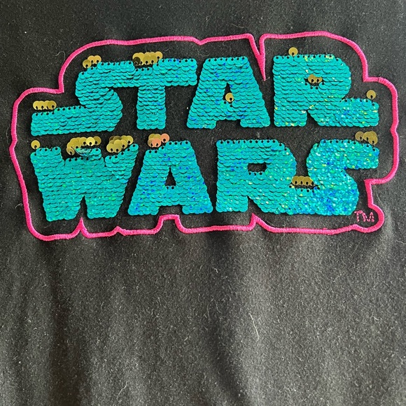 Two Color Sequin Star Wars Tee - Picture 6 of 6